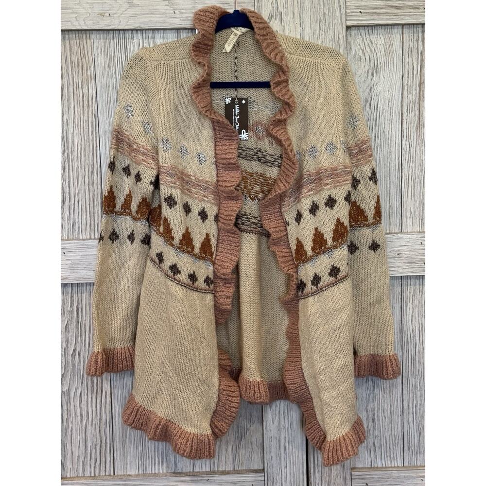 Matilda Jane Just Imagine Stephanie Women Cardigan Sweater Sz M Wool Blend